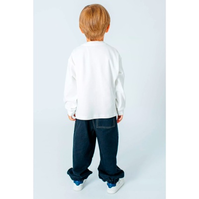 Лонгслив для мальчика Deloras DLS 30005 молочный 3