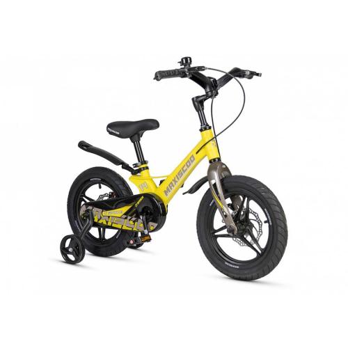 Велосипед детский Maxiscoo Space Deluxe Plus 14 MSC-S1441D жёлтый матовый фото 2