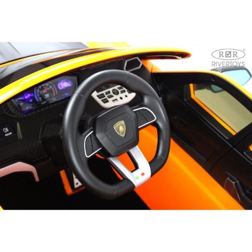 Детский электромобиль Lamborghini Urus RiverToys E777EE оранжевый фото 22
