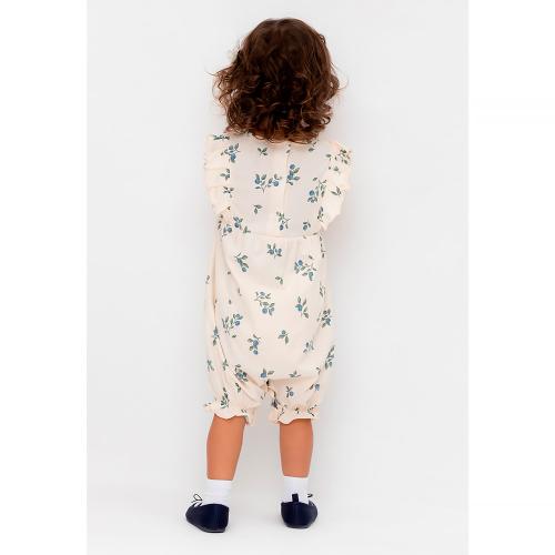 Полукомбинезон песочник для девочки Crockid КР 6408 айвори голубика к561 фото 3