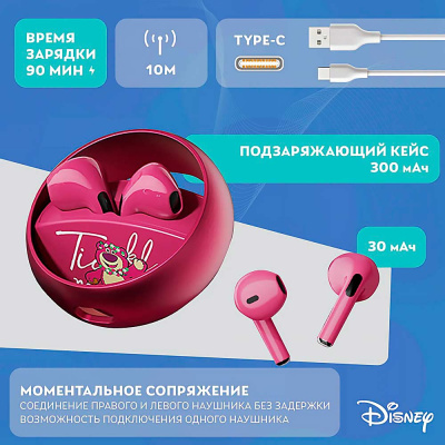 Беспроводные наушники детские Disney QS-13 Медведь Лотсо 5