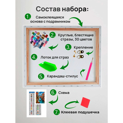 Алмазная мозаика Голодный тигр Рыжий кот НД-1282 2