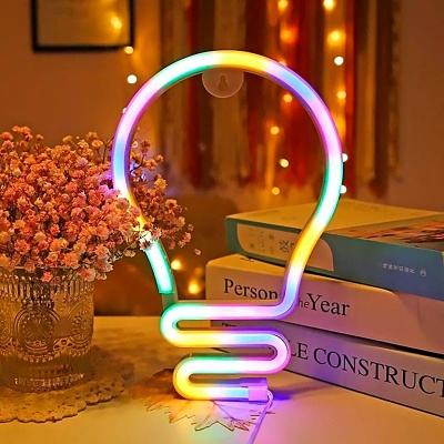 Неоновый подвесной ночник Bulb iLikeGift 151-2021042-02 2