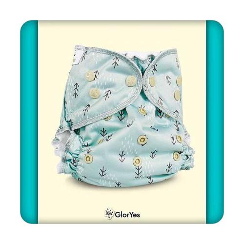 Многоразовый подгузник GlorYes Classic Dia-Cla-5 Мятный лес 3-18 кг фото 3