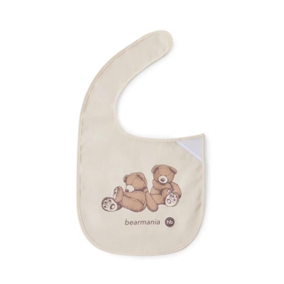 Нагрудный фартук  на липучке Happy Baby 16009 bears (milky)