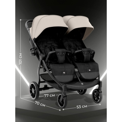 Коляска прогулочная для двойни Sweet Baby Donna Gray 03