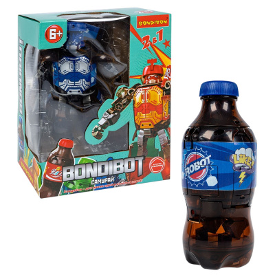 Трансформер 2 в 1 Bondibot бутылка-робот Самурай Bondibon ВВ6542 4