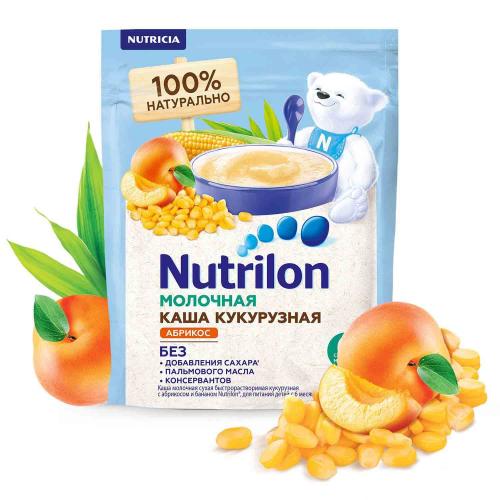 Каша молочная кукурузная абрикос-банан c 6мес 200гр Nutrilon