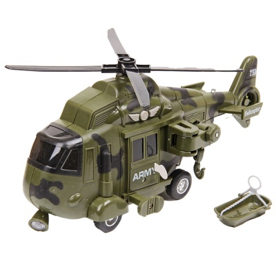 Вертолет Military Army Helicopter масштаб 1:16 с фрикционным механизмом Veld Co 70804 1
