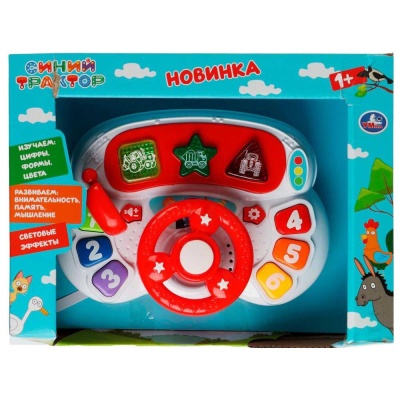 Музыкальный руль Синий Трактор Умка 2005M012-R 5 Музыкальный руль Синий Трактор Умка 2005M012-R 5