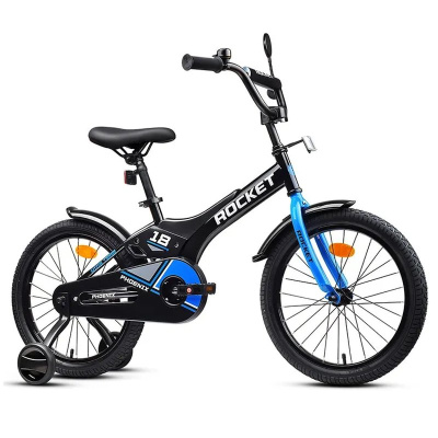 Велосипед двухколёсный 18 Rocket Phoenix 18.PHOENIX.BK/BL.26 чёрно-синий 02