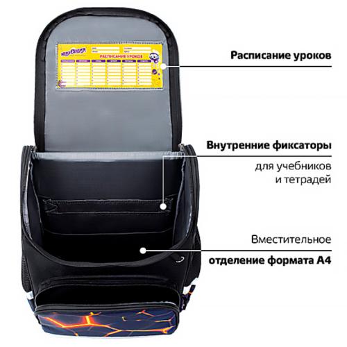 Ранец Wise детский Volcano split 1 отделение 3 кармана Юнландия 273162 фото 3