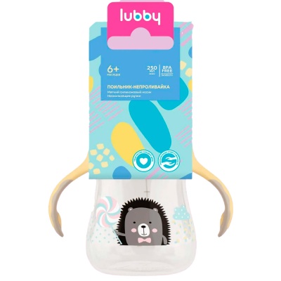 Поильник Непроливайка с мягким носиком 250 мл с 6 месяцев Lubby 20670 3
