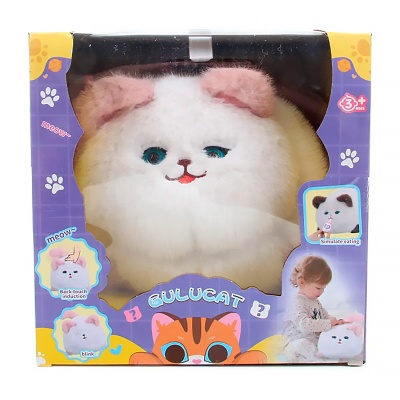 Кошка интерактивная моргает виляет хвостом издает звуки Veld Co 133641 розовая 4