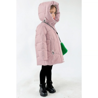 Пальто для девочки Deloras 22196X серо розовое 2
