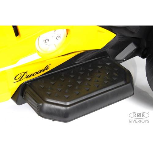 Детский электромотоцикл RiverToys М777БХ жёлтый фото 19