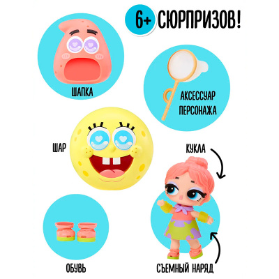 Кукла в шаре LOL Surprise Губка Боб MGA 74106
