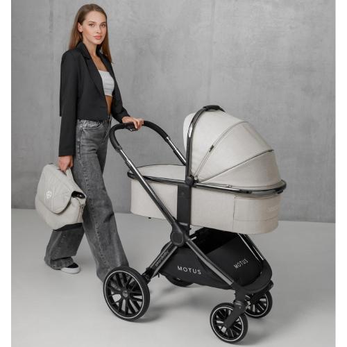 Коляска 2 в 1 Amarobaby Motus белый фото 5