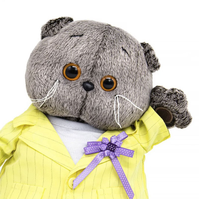 Мягкая игрушка Кот Басик Baby в костюме в полоску Budi Basa Ks22-262 4