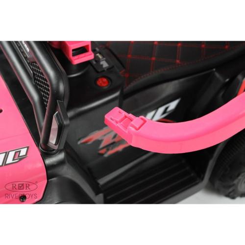Детский электромобиль RiverToys G005GG розовый фото 11