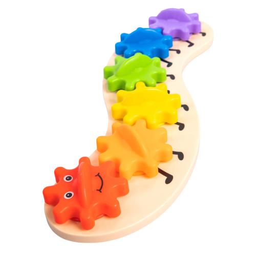 Сортер шестеренки Радужная гусеничка Baby toys Десятое королевство 70005 фото 2
