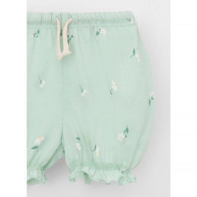 Шорты для девочки Crockid КР 400683 пастельно зеленый милые цветочки к543 3