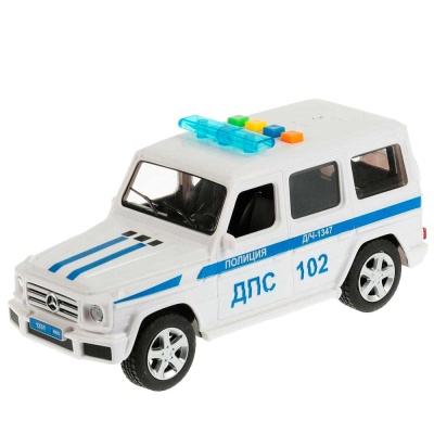 Машинка Mercedes-Benz G-Class Полиция Технопарк GCLASS-21PLPOL-WH 1