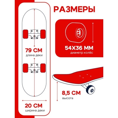 Скейтборд Лиса U-Turn СКБ-5712 чёрный 03
