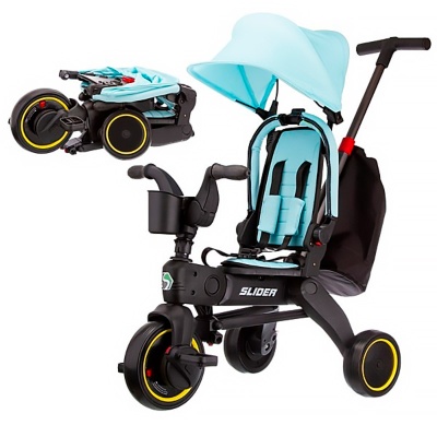 Велосипед складной трёхколесный с ручкой управления Slider IT110112 3