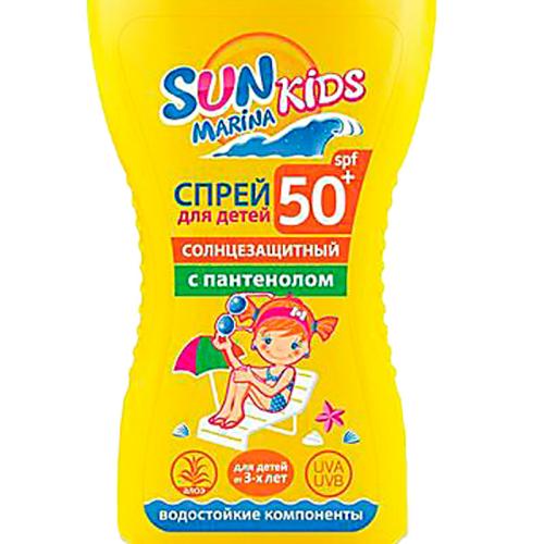 Спрей солнцезащитный для детей spf-50 Sun Marina Kids 150 мл Биокон фото 2