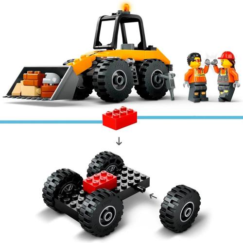 Конструктор Lego City 60450 Строительный колёсный погрузчик желтый фото 2