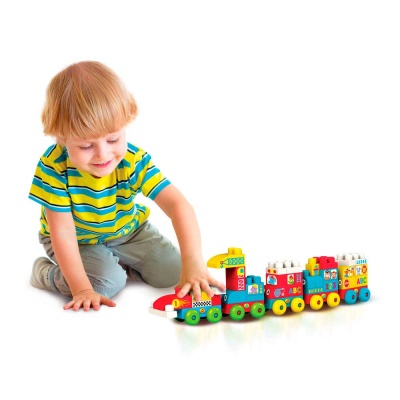 Конструктор для малышей Talky Blocks кнопочка Автокран Азбукварик 3