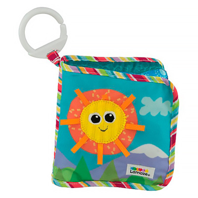 Игрушка с подвесом для малышей Мягкая книжка первых открытий развивающая Lamaze Tomy 65960 2