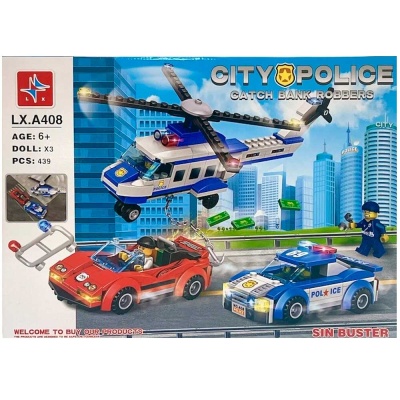 Конструктор Погоня за грабителем банка 439 деталей LX LXA408