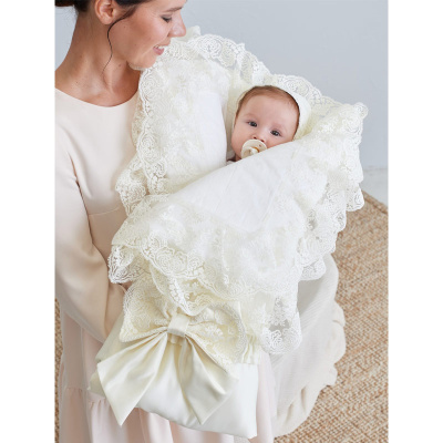 Летний конверт-одеяло на выписку Милан Luxury Baby РП-0072-2 молочн