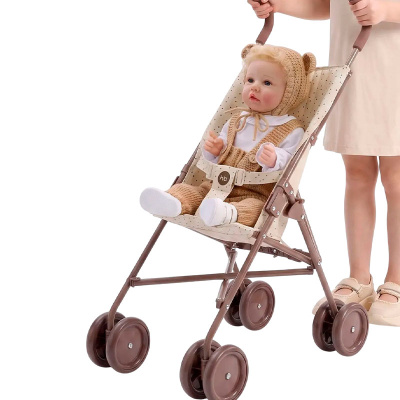 Коляска для кукол Твиглет Happy Baby 331970 коричневый-точка 5