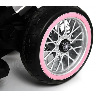 Детский электромотоцикл RiverToys М111БХ розовый