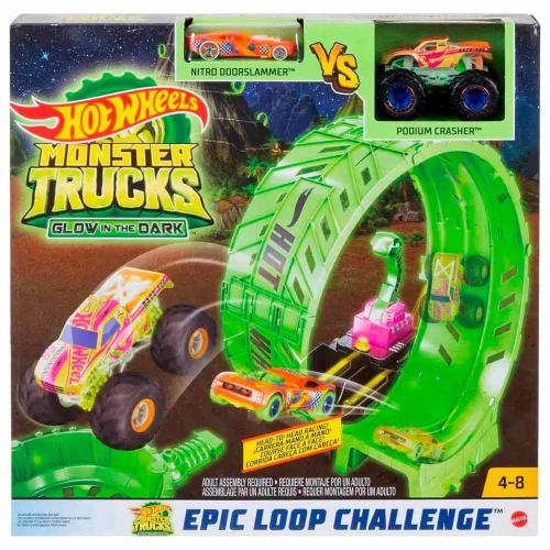 Автотрек Мертвая петля светящийся в темноте Hot Wheels Mattel HBN02 фото 4