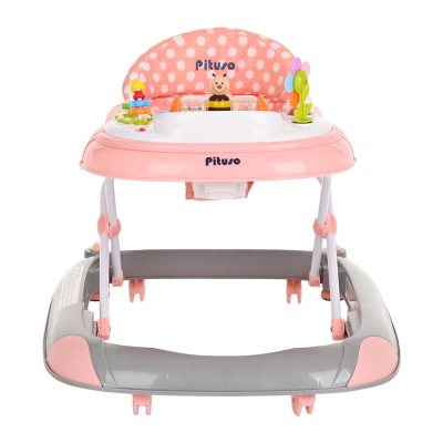 Ходунки Пчёлка Pituso W1121PB8-Grey Серый-Коралл 02