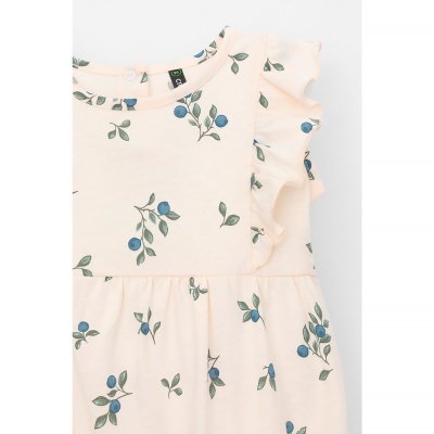 Полукомбинезон песочник для девочки Crockid КР 6408 айвори голубика к561 4 Полукомбинезон песочник для девочки Crockid КР 6408 айвори голубика к561 4