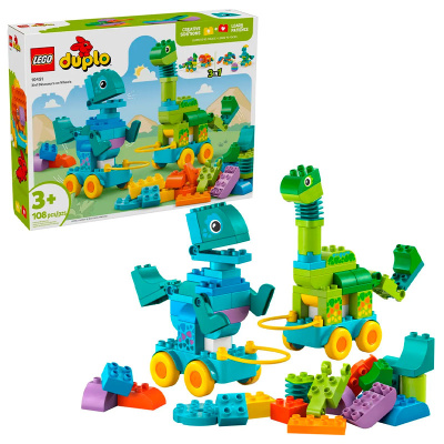 Конструктор Lego Duplo Динозавры на колесах 10451 3в1 4