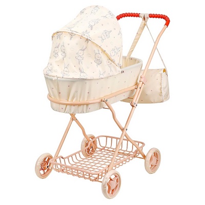 Коляска для кукол с сумкой и корзинкой Рыжий кот 9325-NF 10