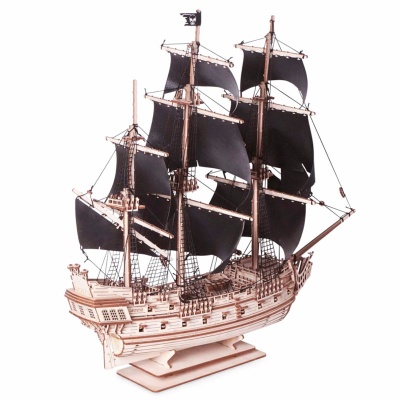 Конструктор деревянный Корабль Чёрное сердце 298 деталей Lemmo 0190 2