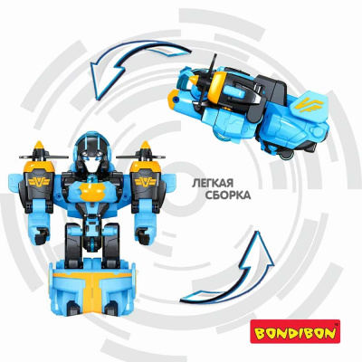Трансформер Bondibot Робот-самолёт метро 2 в 1 Bondibon ВВ5823 4