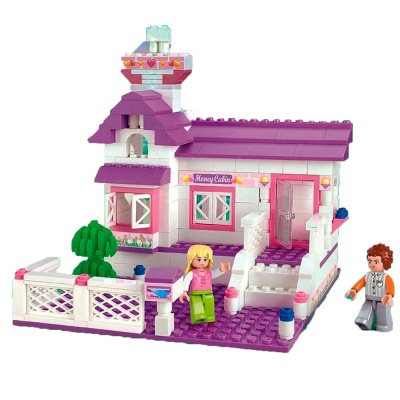 Конструктор блочный Розовая мечта Домик принцесс Sluban M38-B0156