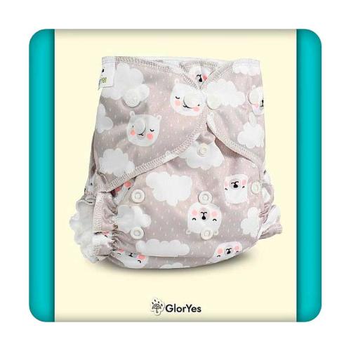 Многоразовый подгузник GlorYes Classic Dia-Cla-2 Воздушные мишки 3-18 кг фото 3