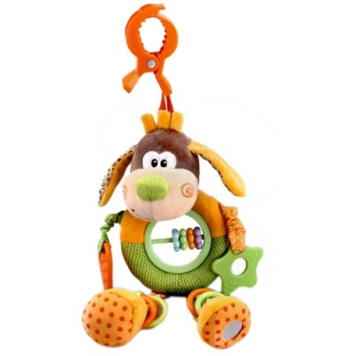 Подвеска Песик Том с прорезывателями и погремушками Жирафики 93592