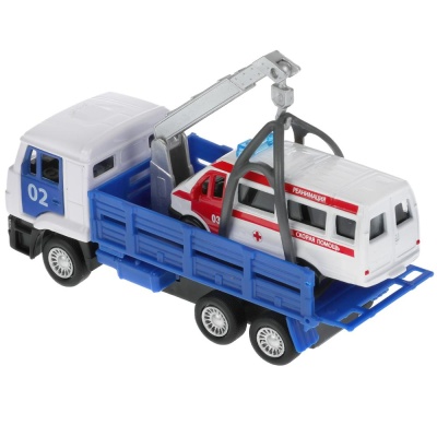 Игрушка металлическая Kamaz Эвакуатор Технопарк SB-19-29-D-WB 1