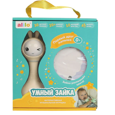 Музыкальная игрушка Умный зайка Alilo 60407 R1 бежевый 4