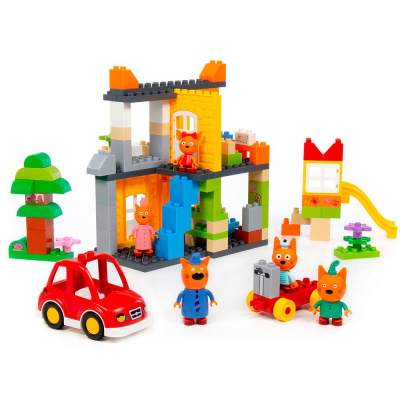 Конструктор Макси Три кота Дом котов 102 элемента Полесье 94944 3